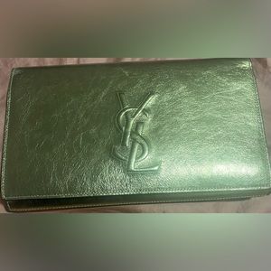 Foil Gold YSL Clutch Bag